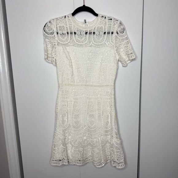 Saylor Collier Dress in white lace Crochet Size Small - Picture 2 of 11